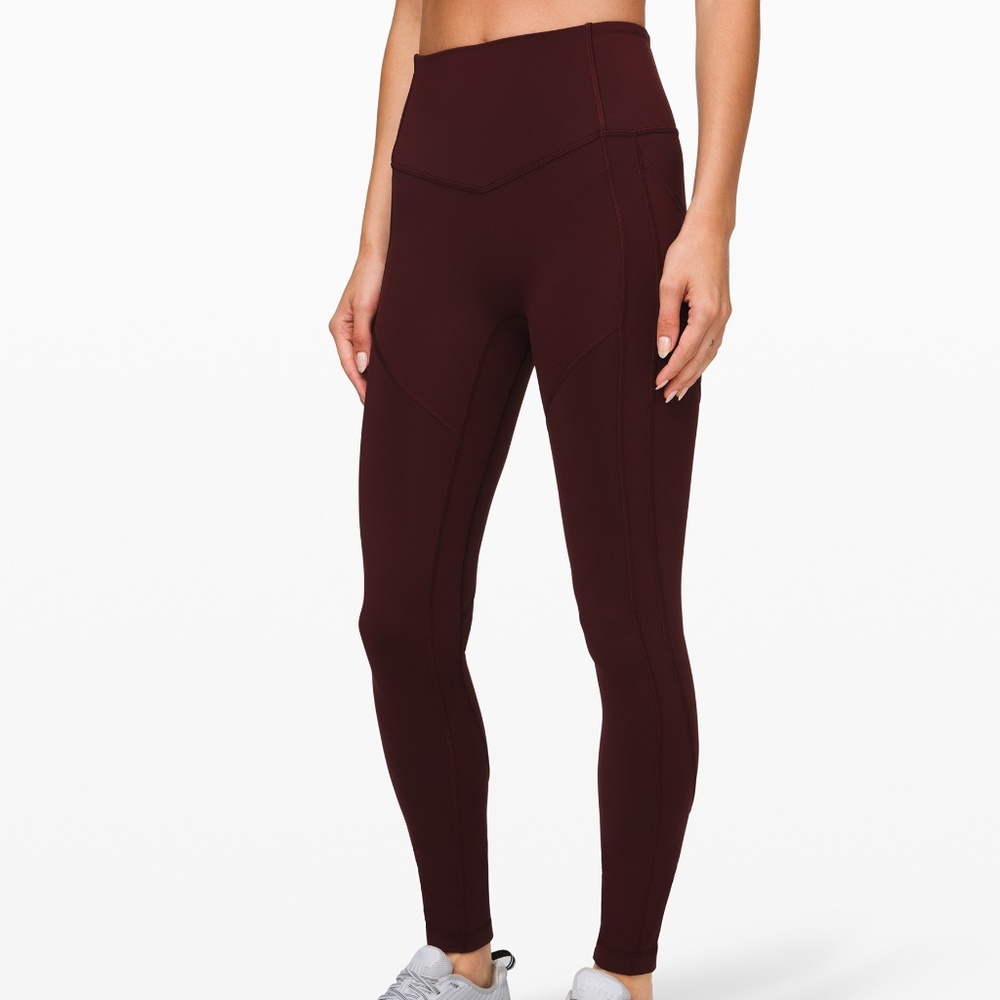 LULULEMON ALL THE RIGHT PLACES PANT II 28" GARNET